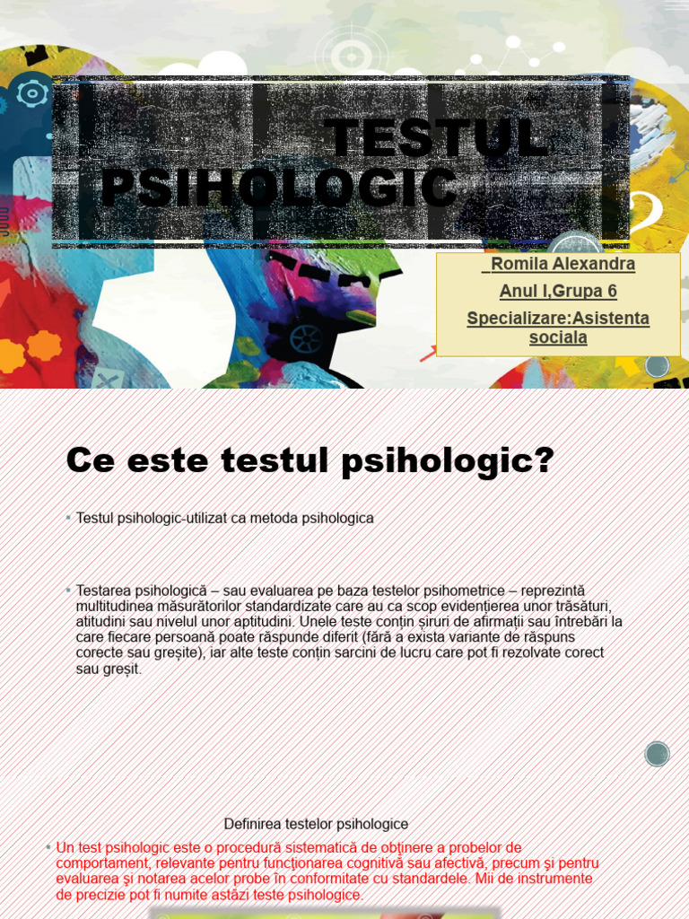 Testul Psihologic | PDF