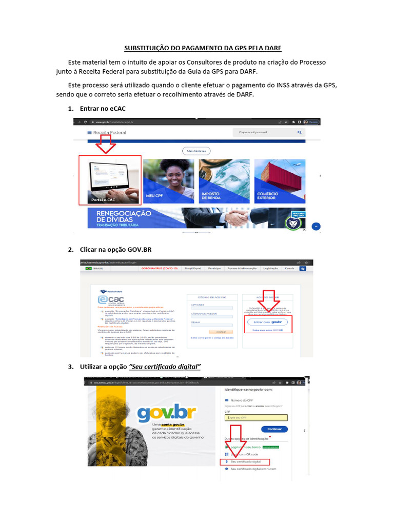 Passo A Passo Substituição GPS X DARF PDF