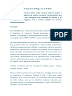 Definição Moderna Da Engenharia de Segurança Do Trabalho