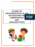 Cuadro de Caracteristicas de Los Estudiantes Por Competencias