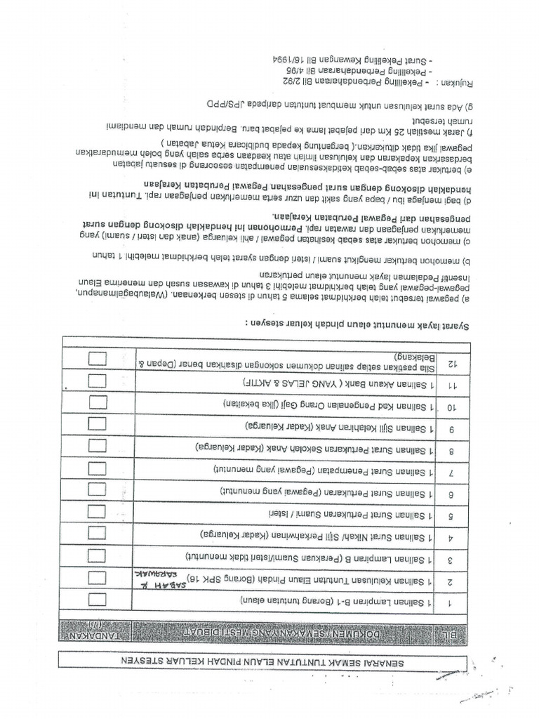 Borang Pertukaran | PDF