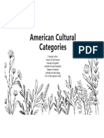 Cross - Cultural - Understanding - 15 American Cultural Categories