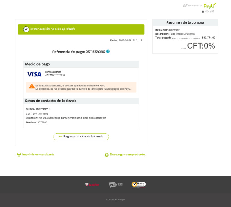 Payu - Buscalibre - PayU | PDF