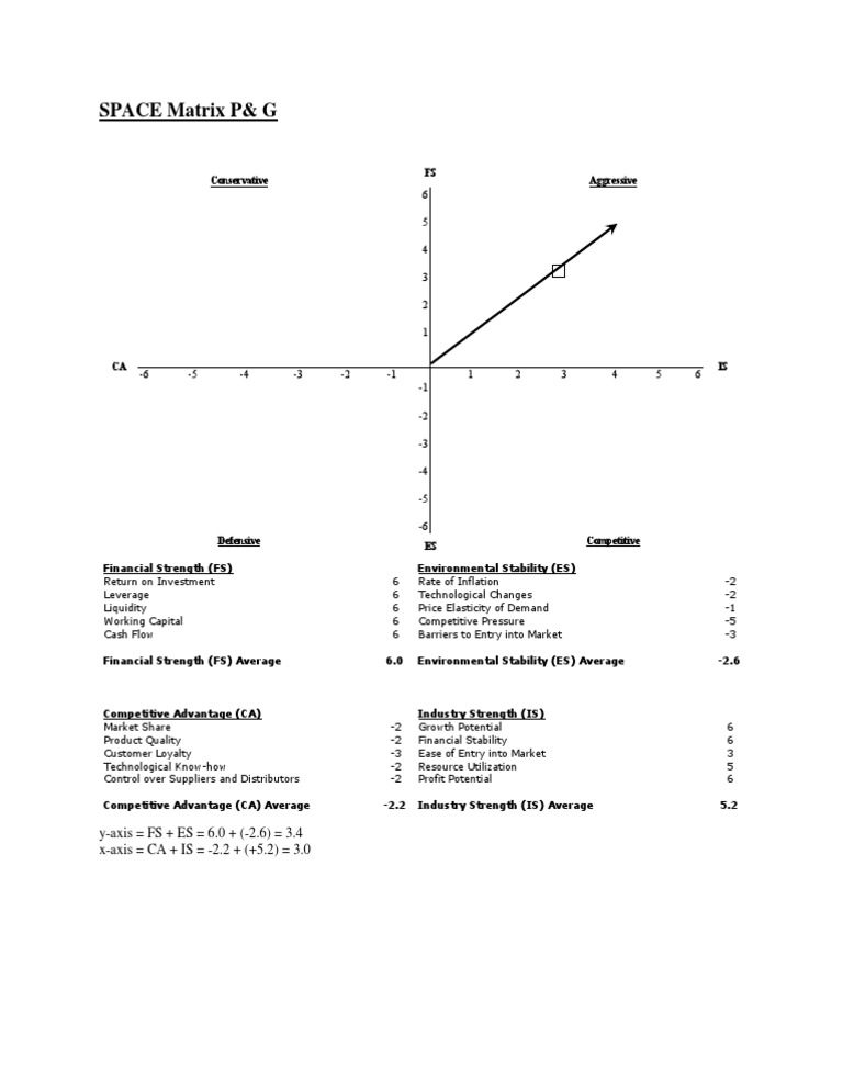 SPACE Matrix Analysis Overview | PDF