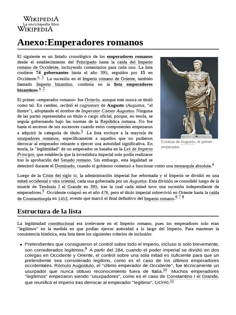 Anexo Emperadores Romanos PDF