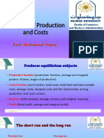 Theories of Production and Costs: Prof. Mahmoud Touny