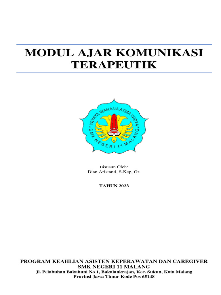 Modul Komunikasi Terapeutik | PDF