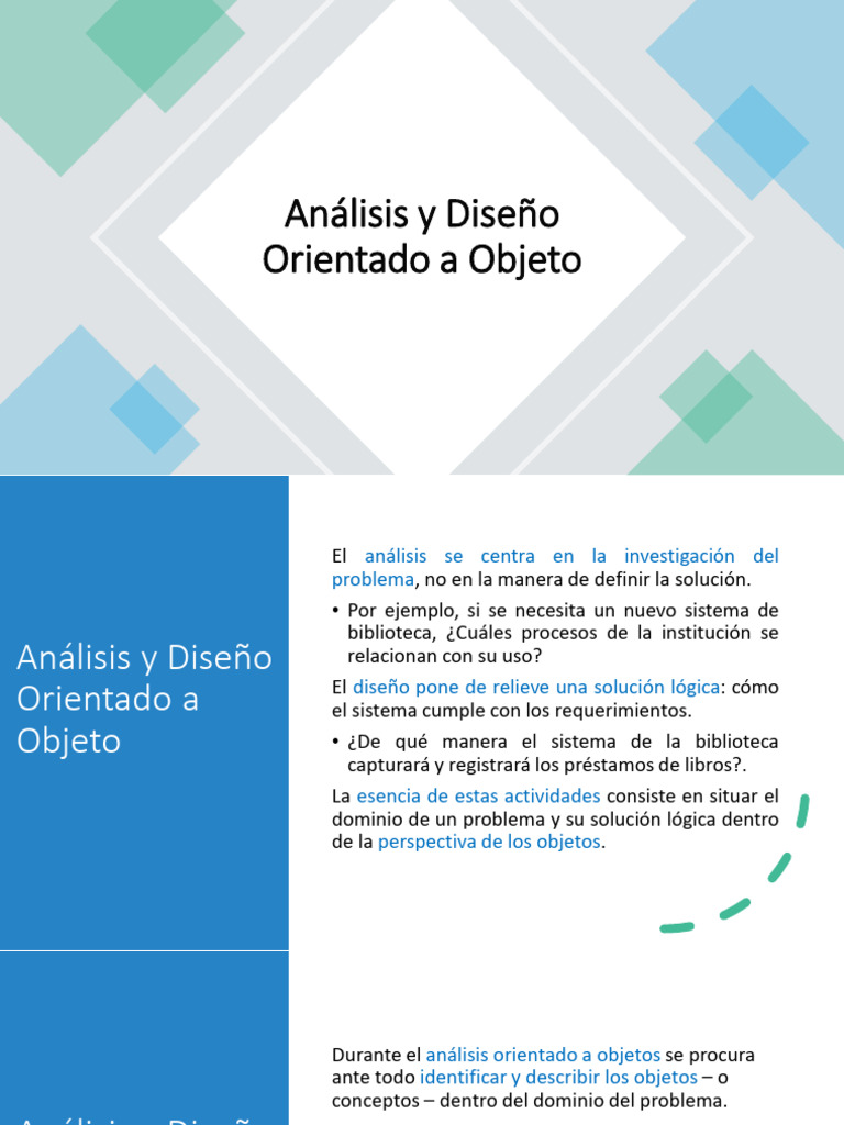 Análisis y Diseño Orientado a Objetos | PDF | Objeto (informática ...
