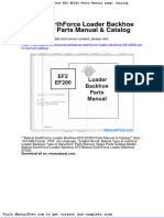 Bobcat Earthforce Loader Backhoe Ef2 Ef200 Parts Manual Catalog