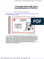 BT Forklift c4d 400e 450e 500e Spare Parts Catalog Maintenance Service Manual