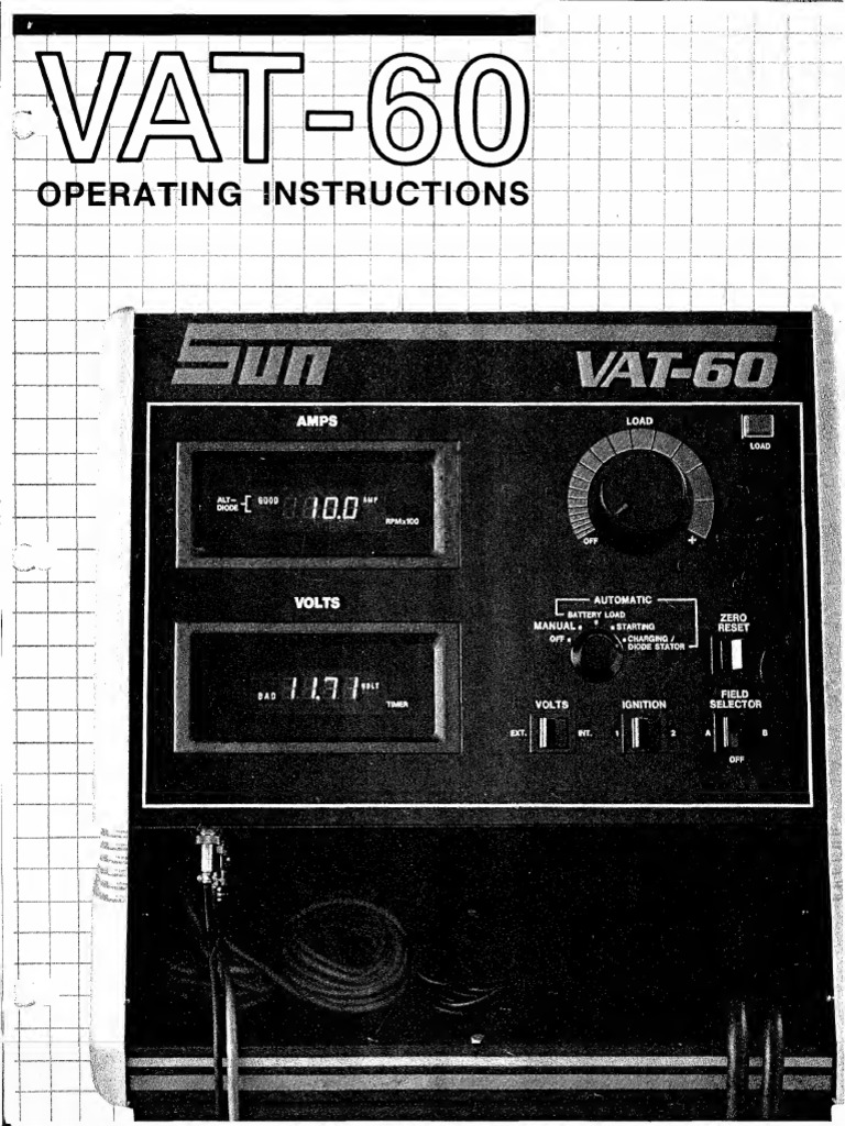 VAT 60 Tester Manual Overview | PDF