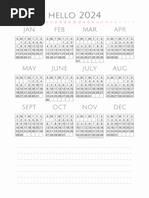 2024 Sunday Goals Planner Pink a4