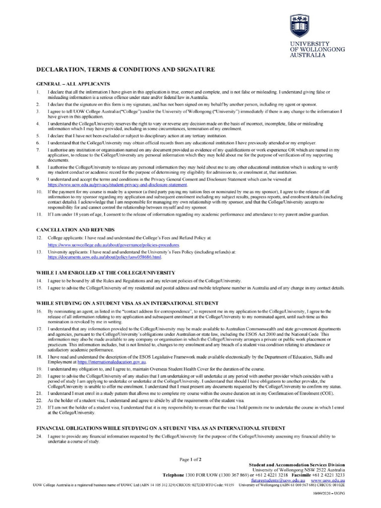 Application Declaration 2 | PDF