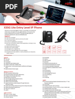 X3SG Lite Entry Level IP Phone-X3SG Lite Datasheet