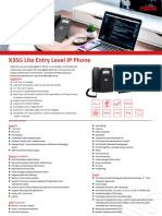 X3SG Lite Entry Level IP Phone-X3SG Lite Datasheet