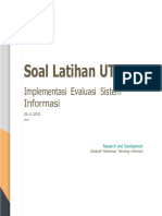 Soal Latihan Uts Implementasi Evaluasi Sistem Informasi 2020