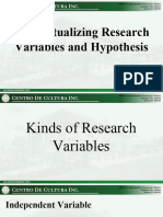 Conceptualizing Research Variables and Hypothesis