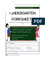 QUARTER-1 WEEK8 Worksheet - Kindergarten