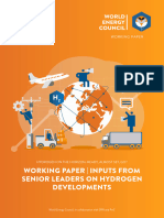 Working Paper - Inputs From Senior Leaders On Hydrogen Developments - September 2021