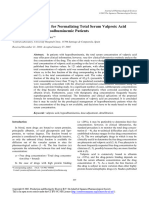 A theoretical method for normalizing total serum valproic acid concentration in hypoalbuminemic patients