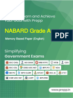 Nabard Grade A: Memory Based Paper (English)