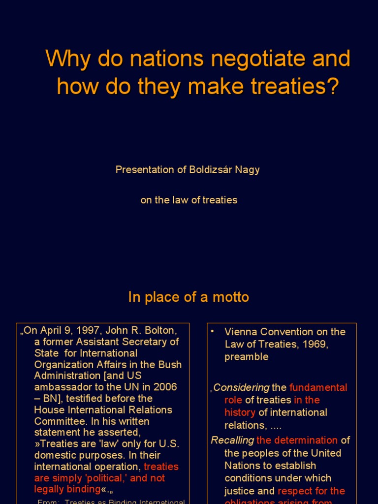 Understanding International Treaties | PDF | Treaty | Ratification