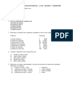 Trabalho de Avaliação Parcial - 1 Ano - 4 Bimestre