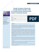 The Quality of Denture Influencing Oral-Health-Related Quality of Life in Complete Denture Wearing Older Adults: A Systematic Review