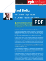 Paul Boltz On Current Legal Issues in China's Healthcare
