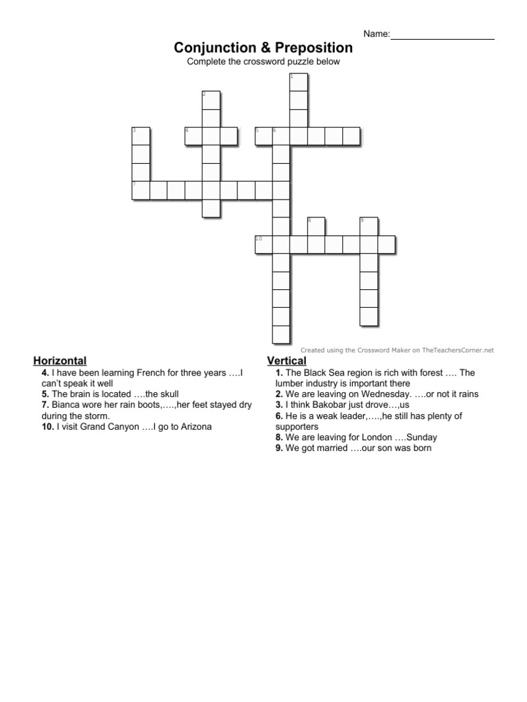 Crossword PDF