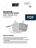 Garage Door Opener Model - PD210CS 1/2 HP: Owner's Manual