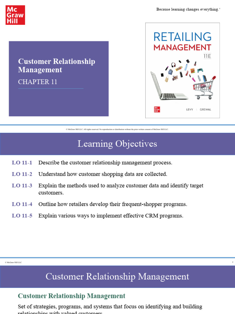 Levy 11e PPT Ch11 Access | PDF | Retail | Customer Relationship Management