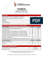 AEU - Tarifario (Segundo Semestre 2022)