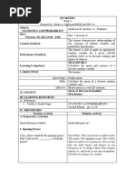 Leson Plan (Statistics and Probability)