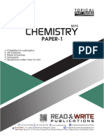 Chemistry Paper 1 Topical Unsolved MCQs