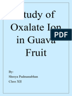 Study of Oxalate Ion in Guava 