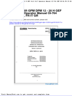 Clark Forklift GPM DPM 12 20 H Gef 9116 9117 Operator Manual Oi 764 Gef de NL FR It GR
