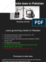 Current Media Laws in Pakistan