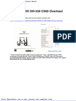 Clark Forklift Oh 339 c500 Overhaul Manual