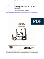 Clark Forklift Oh 390 It50!60!70 80d Overhaul Manual