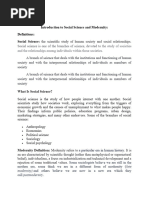 Introduction to Social Sciences Overview | PDF | Social Sciences ...