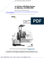 Crown Order Picker Sp3500 Series Maintenance Manual 812586 006