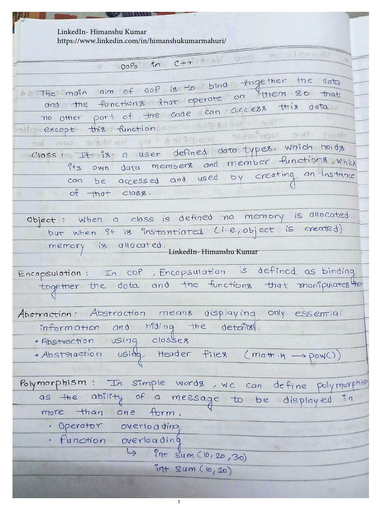 Oops notes in c by himanshu kumar pdf