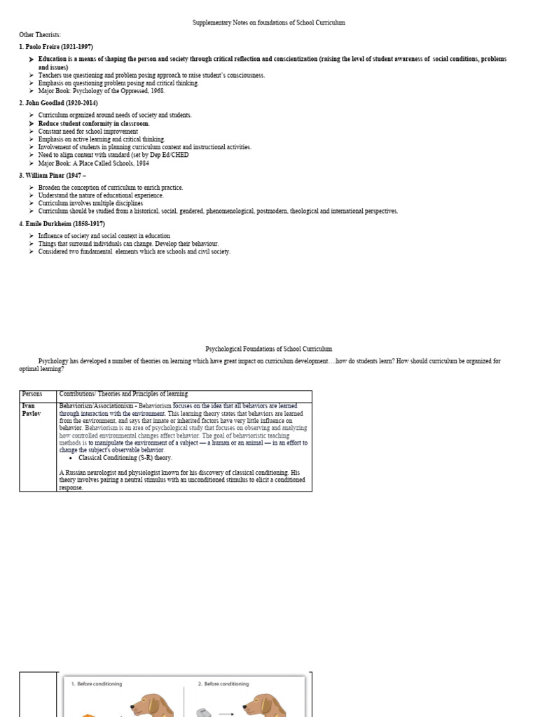 Foundations of School Curriculum Theories | PDF | Self-Improvement ...