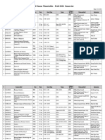 Fall 2021 Timetable - Final Examination Schedule