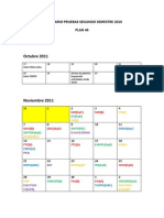 Calendario de Pruebas 2do Sem 2011