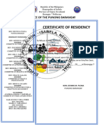 Certificate of Residency