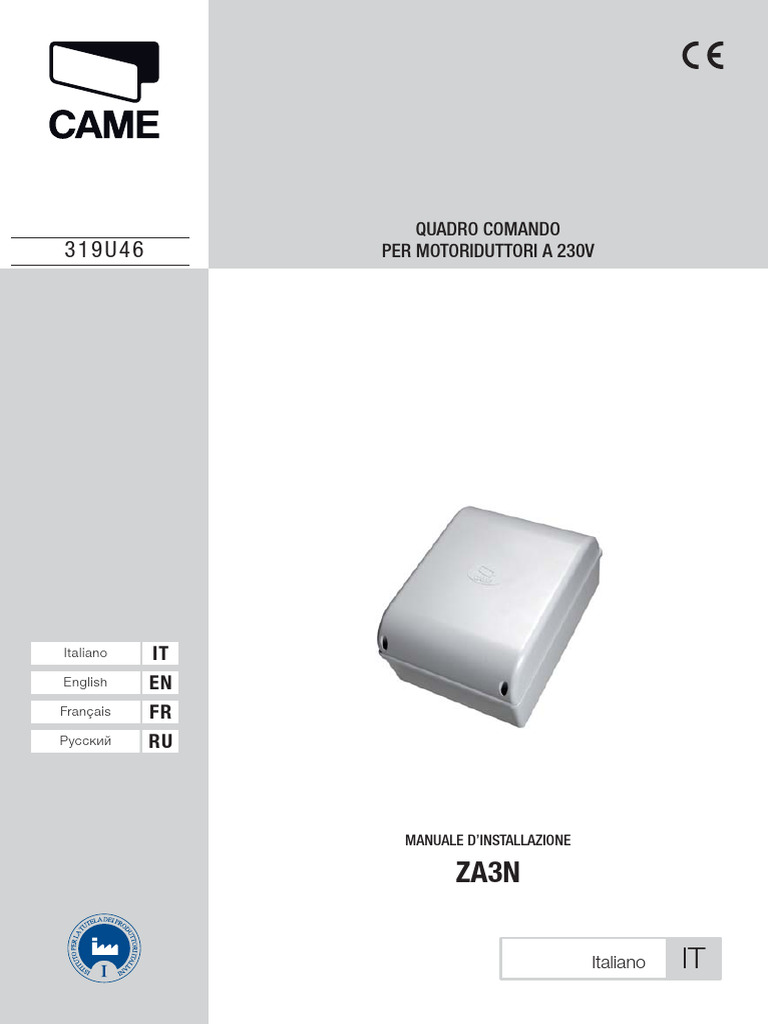 Came Platine Za3 Notice | PDF