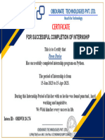 Certificate: Obdurate Technologies Pvt. LTD
