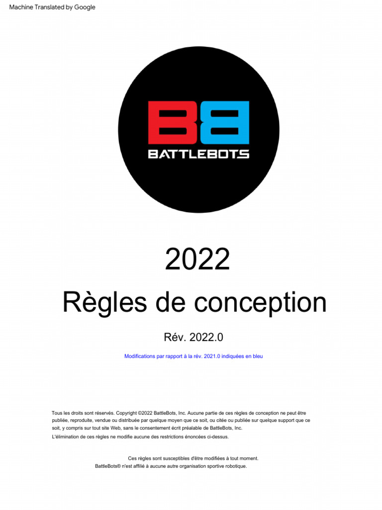 BattleBots Design Rules.2022.0 (1) PDF